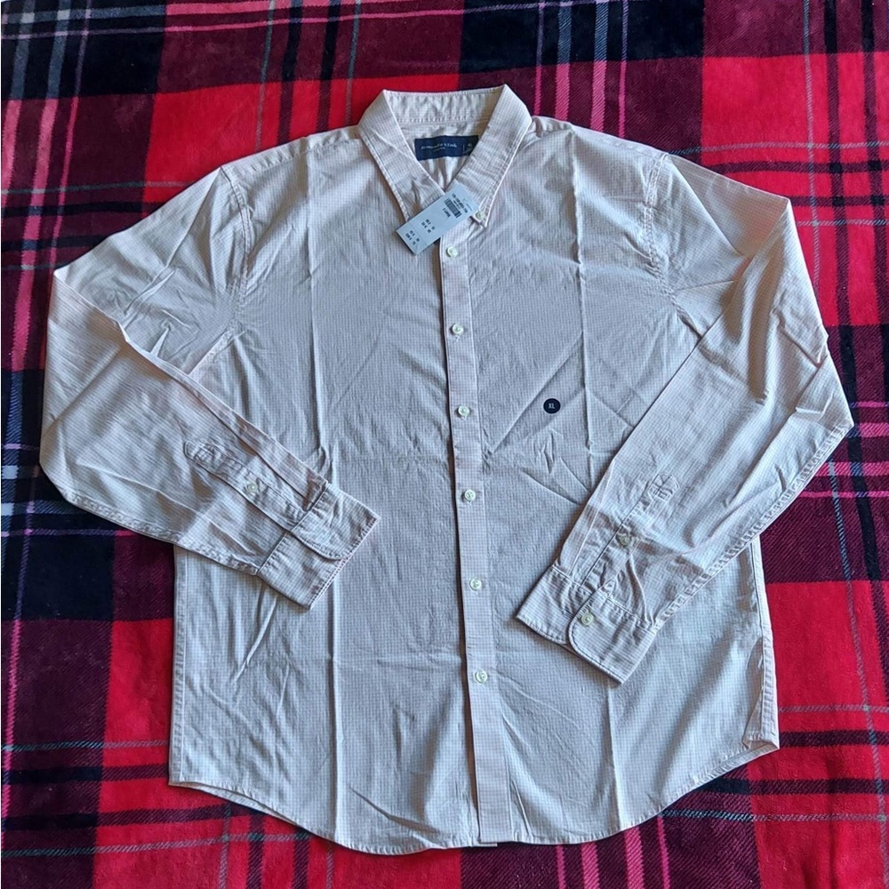 Abercrombie and Fitch Poplin Button Up shirt size XL NWT - Picture 9 of 12